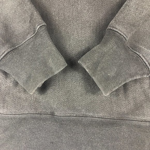 Y2K Champion Reverse Weave Sweatshirt Men's Large Black Faded Pullover Hoodie - Picture 2 of 13